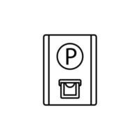 Parkplatz Fahrkarte Vektor Symbol Illustration