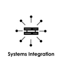 server, systemet integration vektor ikon illustration