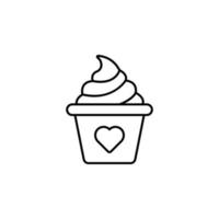 Eis Liebe Vektor Symbol Illustration