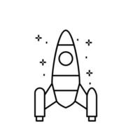 rymdskepp vektor ikon illustration