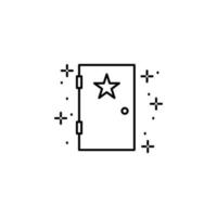 Tür Star Ruhm Vektor Symbol Illustration