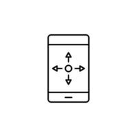 mobil, förändrad verklighet, kontrollera vektor ikon illustration