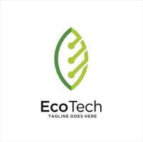 eco tech logotyp mall design vektor, emblem, design begrepp, kreativ symbol, ikon vektor