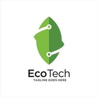 eco tech logotyp mall design vektor, emblem, design begrepp, kreativ symbol, ikon vektor