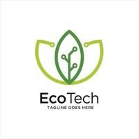 eco tech logotyp mall design vektor, emblem, design begrepp, kreativ symbol, ikon vektor