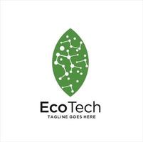 eco tech logotyp mall design vektor, emblem, design begrepp, kreativ symbol, ikon vektor