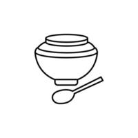 Suppe mit ein Löffel Vektor Symbol Illustration