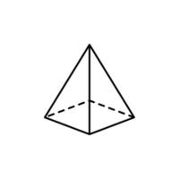 geometrisch Formen, Platz Pyramide Vektor Symbol Illustration