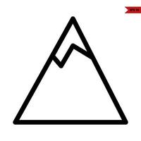 Symbol für die Berglinie vektor