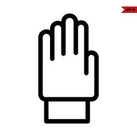 Hand-Glyphe-Symbol vektor