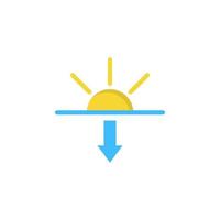 Sonne Sonnenuntergang Vektor Symbol Illustration