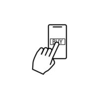 Kauf von ein Clever Telefon Vektor Symbol Illustration