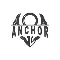 Anker Logo, Ozean Schiff Vektor, einfach minimalistisch Design, Anker Symbol, spartanisch, Ozean, Symbol Vorlage Illustration vektor