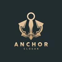 Anker Logo, Ozean Schiff Vektor, einfach minimalistisch Design, Anker Symbol, spartanisch, Ozean, Symbol Vorlage Illustration vektor