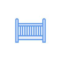 bebis säng vektor för ikon hemsida, ui grundläggande, symbol, presentation
