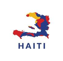 karta över haiti land design vektor