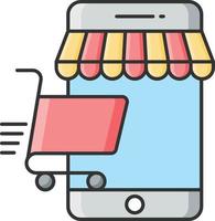 E-Commerce online Einkaufen App vektor