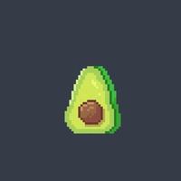 Avocado Obst im Pixel Kunst Stil vektor