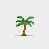 Kokosnuss Baum im Pixel Kunst Stil vektor