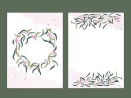Startseite Vorlage von Hochzeit Einladung im Aquarell Technik, abstrakt Vektor Hintergrund Design im natürlich Stil zum Hochzeit und Startseite Vorlage