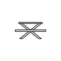 picknick tabell vektor ikon illustration