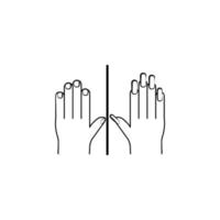 Nagel Tipps, Hand Vektor Symbol Illustration