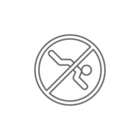 Nein Tauchen Zeichen Vektor Symbol Illustration