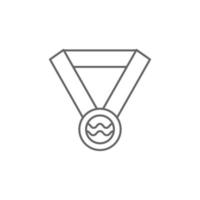 Medaille Schwimmen Vektor Symbol Illustration
