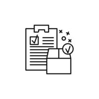 Checkliste bestellen Produkt Box Vektor Symbol Illustration