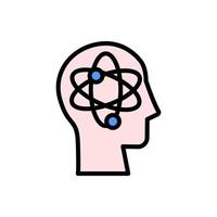 Kopf Atom Vektor Symbol Illustration