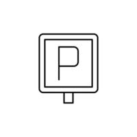 tecken, parkering vektor ikon illustration