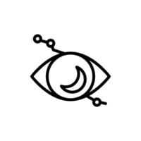 Auge Mond Star Vektor Symbol Illustration