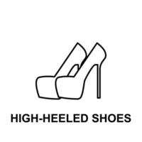 hochhackig Schuhe Vektor Symbol Illustration