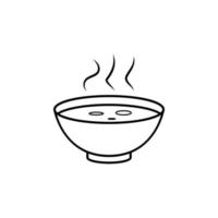 Schüssel von Suppe Vektor Symbol Illustration