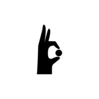 hand, fingrar, gest, ha kvar, boll vektor ikon illustration