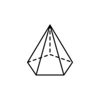 geometrisch Formen, fünfeckig Pyramide Vektor Symbol Illustration