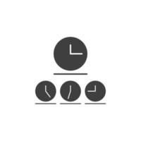 Welt Uhren Vektor Symbol Illustration