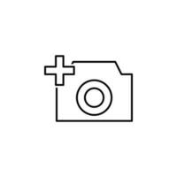 Kamera Plus Zeichen Vektor Symbol Illustration