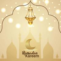 Ramadan Kareem Feier Grußkarte mit kreativen Vektor Laterne