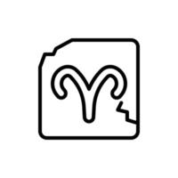 Widder Tierkreis Vektor Symbol Illustration