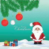 Frohe Weihnachten Hintergrund mit kreativen Vektor-Illustration von Santa Clous vektor