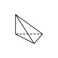 geometrisk former, pyramid vektor ikon illustration