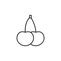 Kirsche Gliederung Vektor Symbol Illustration