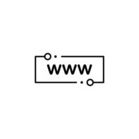 www, Internet Technologie Vektor Symbol Illustration