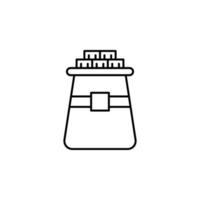 hatt, guld, irland vektor ikon illustration
