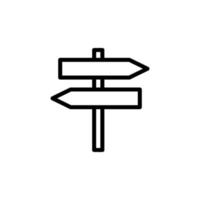 Richtungen von Straßen Vektor Symbol Illustration