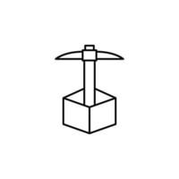 Bergbau, Block Kette Vektor Symbol Illustration
