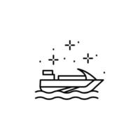 fartyg Yacht vektor ikon illustration