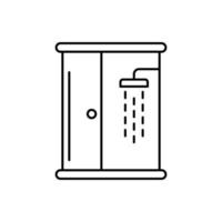 Dusche Zimmer, Dusche Vektor Symbol Illustration