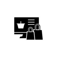 E-Commerce, Einkaufen, Taschen Vektor Symbol Illustration